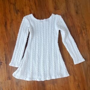 White sweater dress